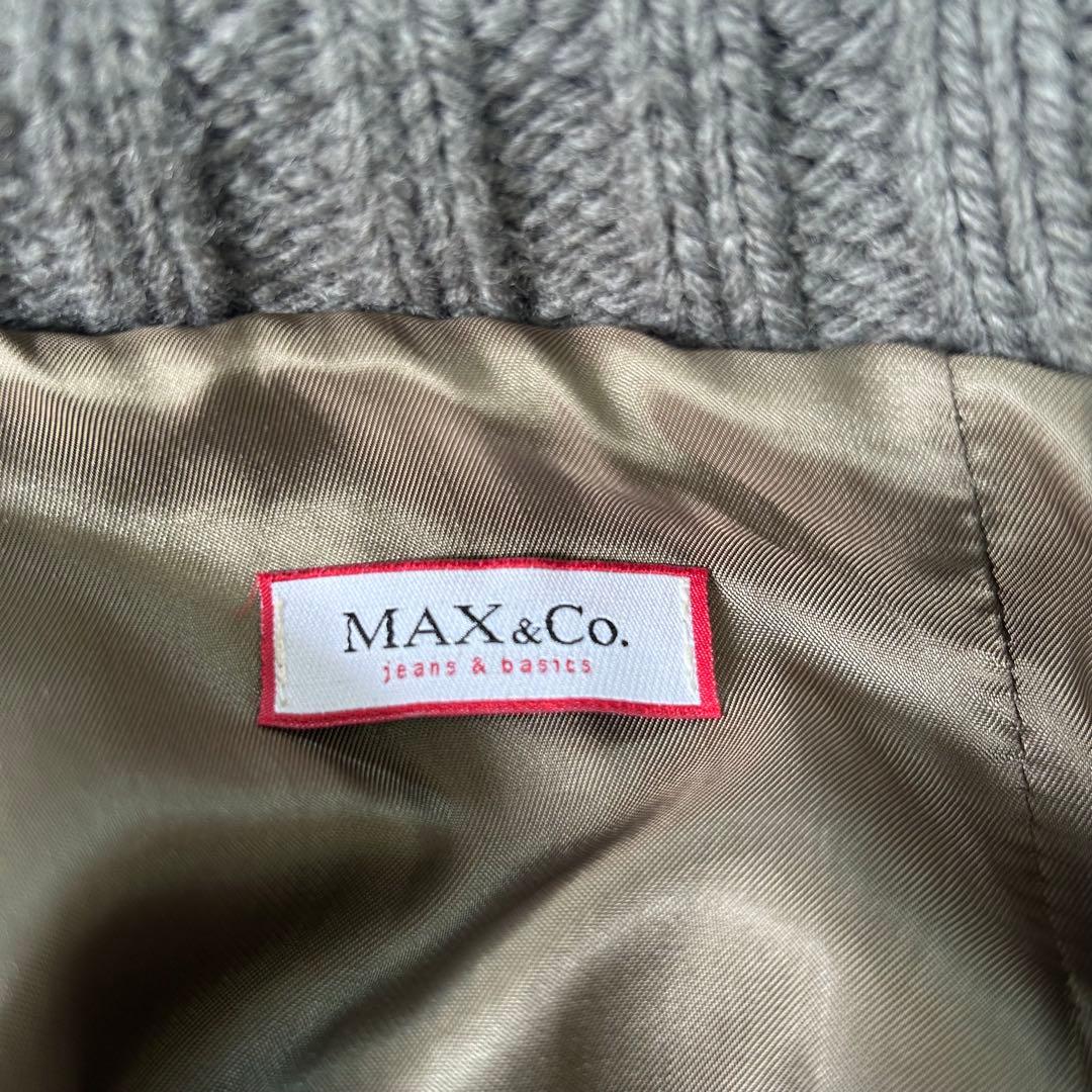 良品✨マックスアンドコー　切り替えニット モヘア　ジャケット　羽織り　グレー