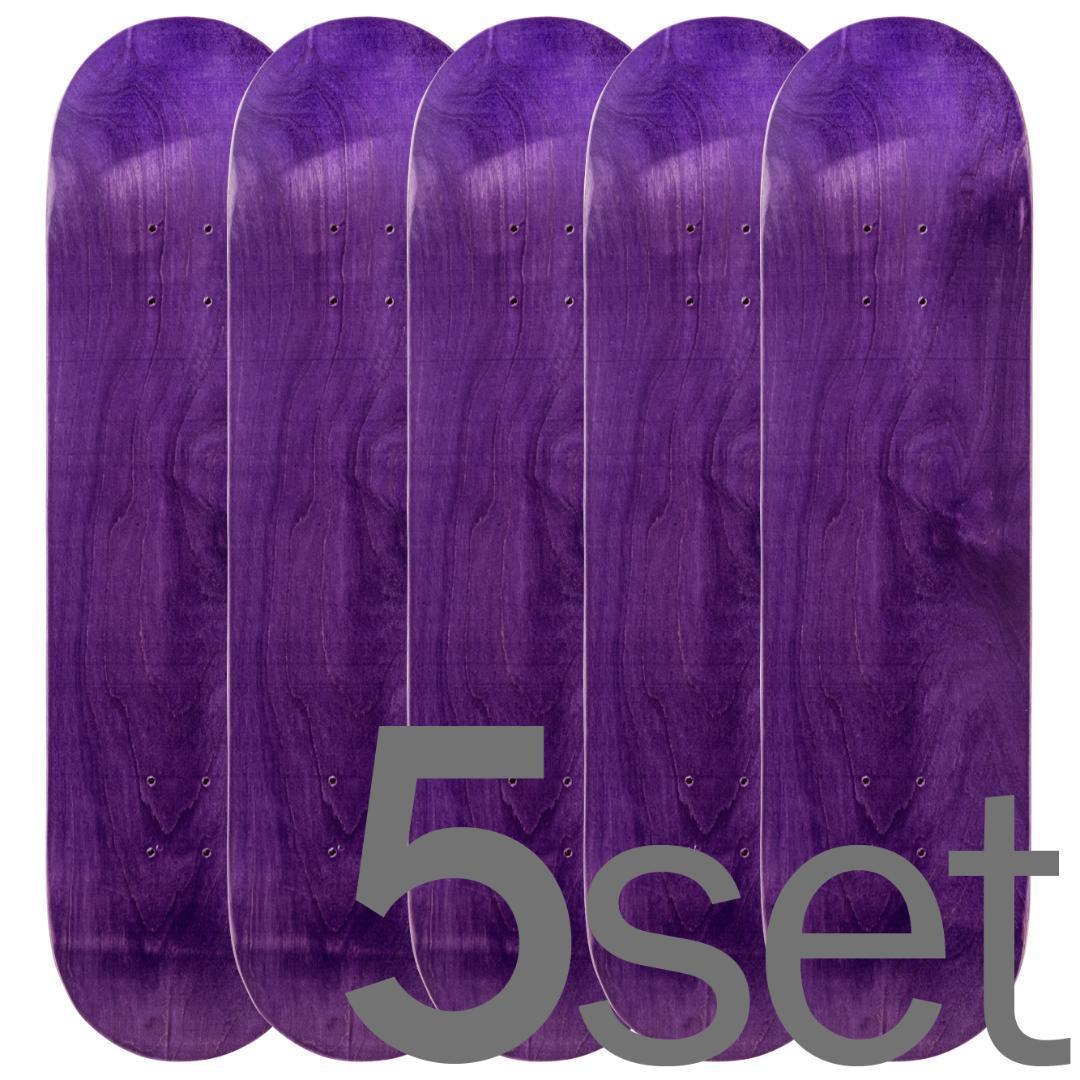 5枚セット売り！ 板 スケートボード 8インチ ブランクデッキ 部品 紫