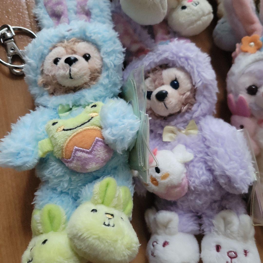 香港ディズニー　ダッフィー　ぬいぐるみキーホルダー　５体セット