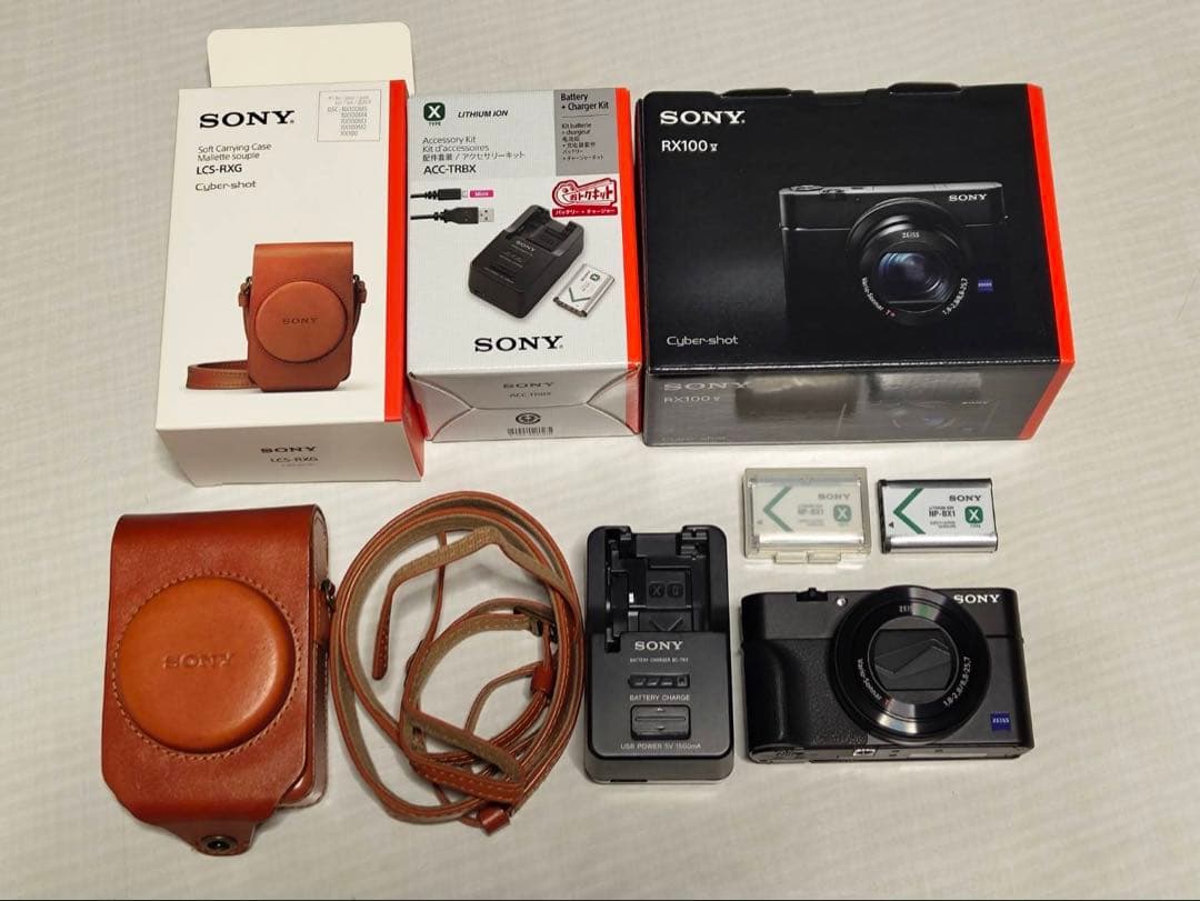 【美品】SONY RX100M5（バッテリー2個、充電器、ケース付）