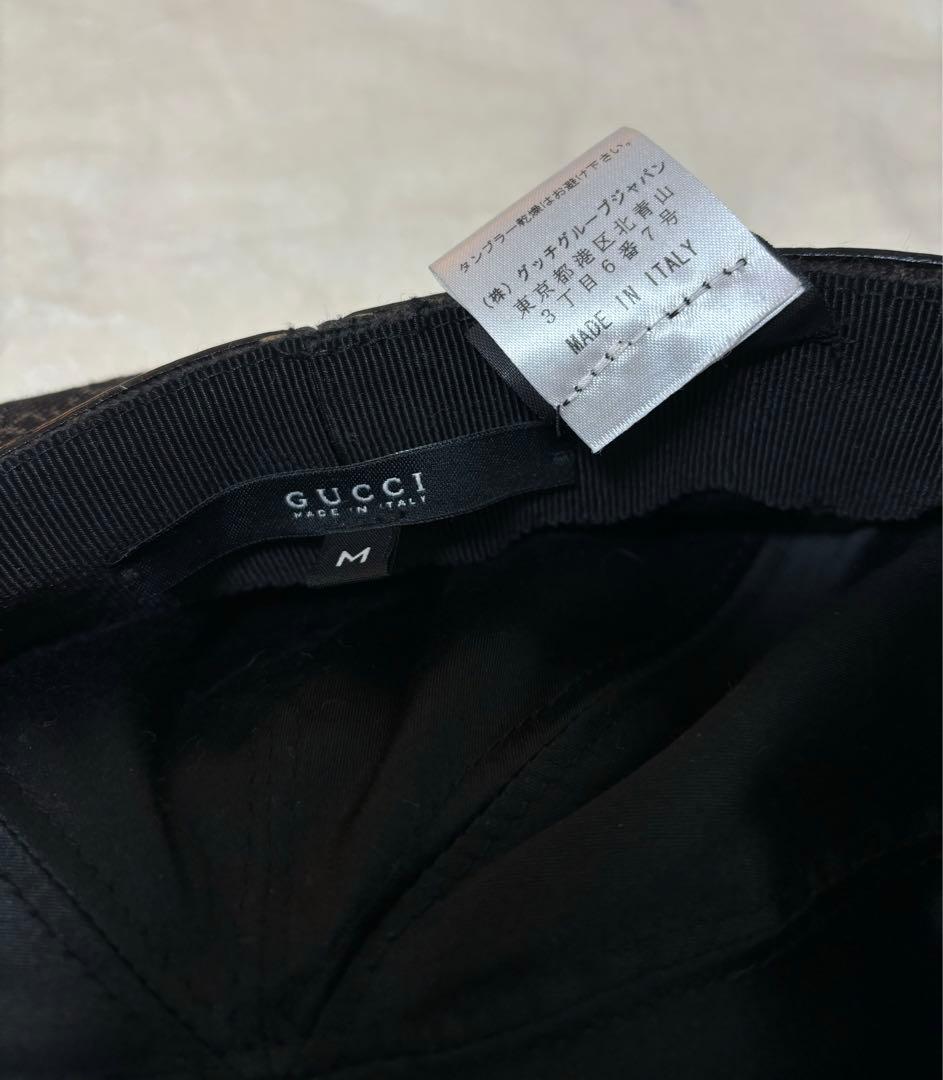 Gucci ブラック キャスケット GG柄 Mサイズ