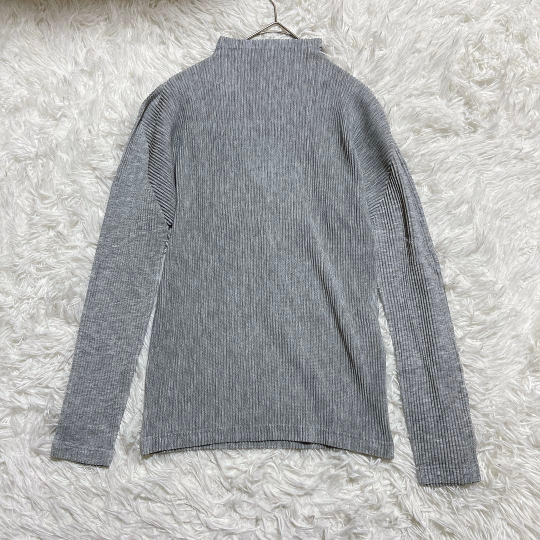 めー ⭐️イッセイミヤケ　モックネック　プリーツカットソー　ドメスティック