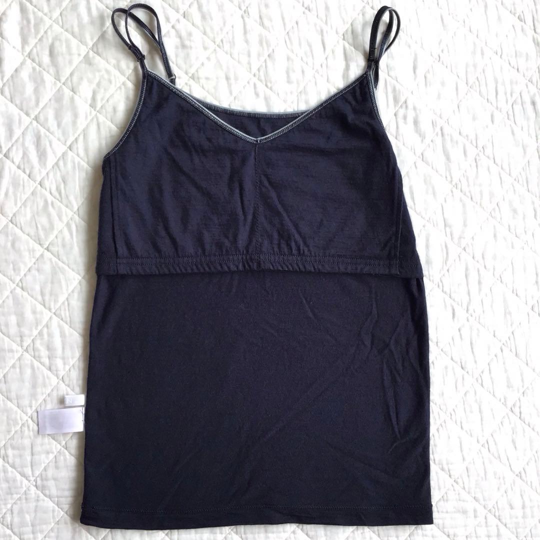 YARN メリノウール　ブラキャミソール　紺色（M〜L）