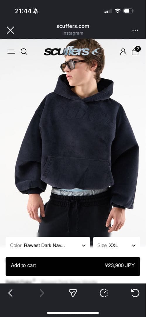 scuffers パーカー　ブラック　M