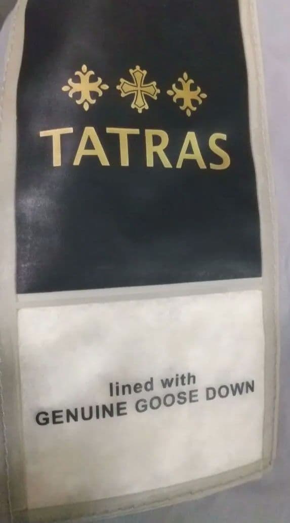 TATRAS 希少カラーグレー&フード付きダウンジャケット