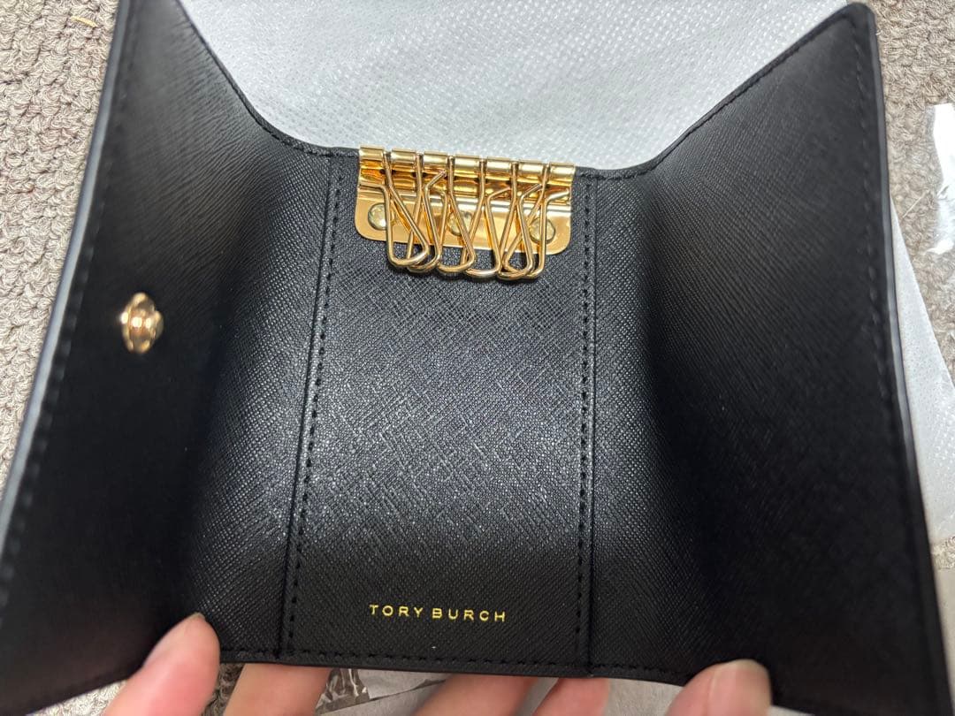 TORY BURCH ブラック 三つ折りキーケース