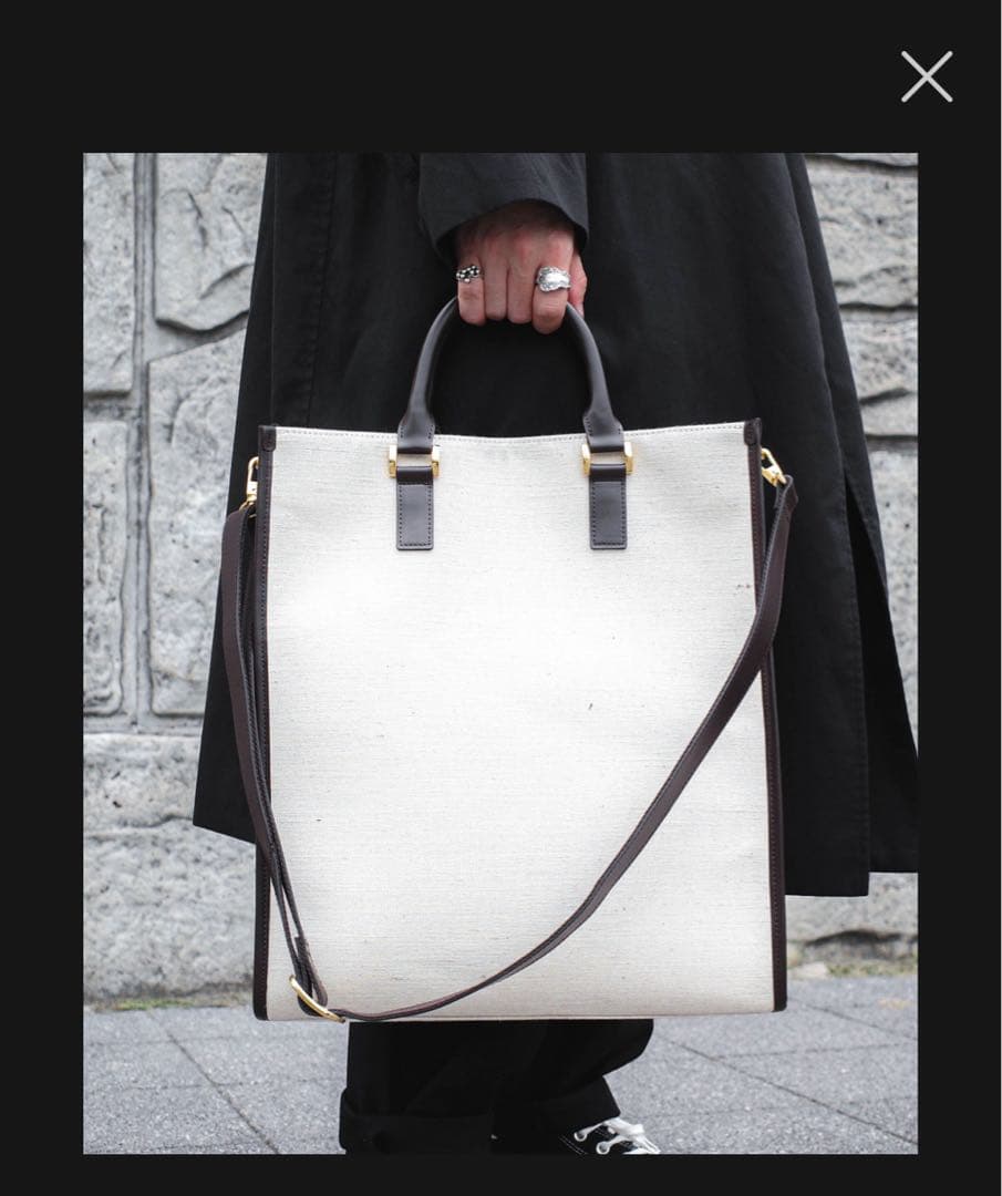 バッグ CTHY LEATHER JUTE TOTE BAG