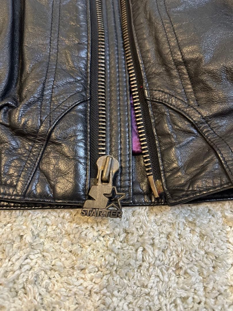 オ*オ様 【希少レア】スターター製　シカゴブルズレザージャケット　90s Lサイ