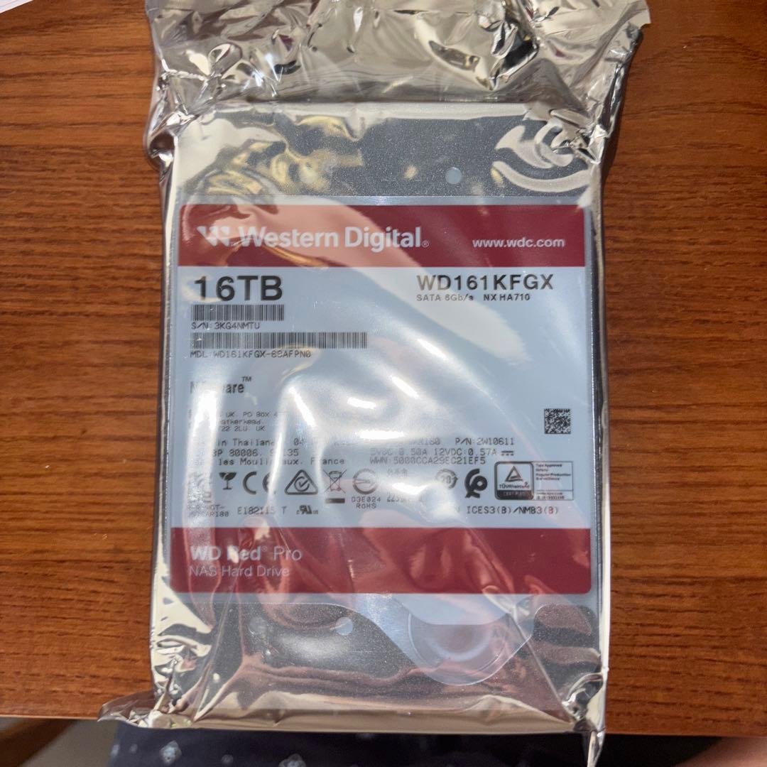WD Red Pro 16TB HDD 3.5インチ 【並行輸入品】『未開封』