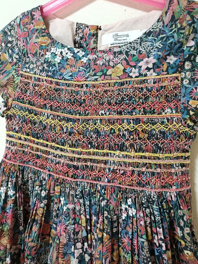 Bonpoint デュセス/8a　スモッキングドレス