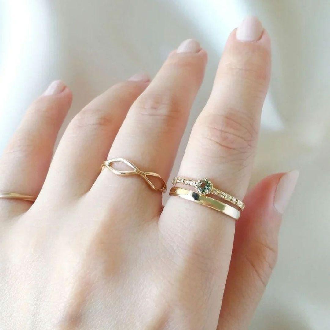 ノワールドプーペ NOIR DE POUPEE K10 モルダバイト リング