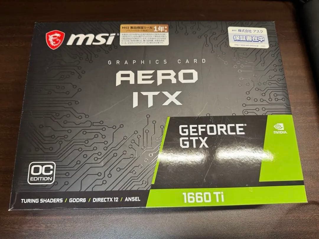 【動作確認済、清掃済み】MSI GTX1660Ti AERO ITX6G OC