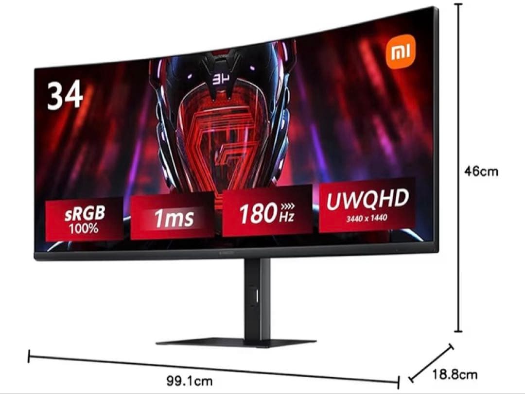 Xiaomi 曲面 ゲーミングモニター G34WQi 34インチ