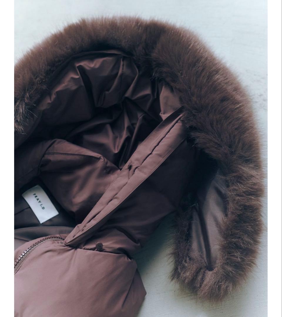 【美品】FRAY I.D. ファー付きダウンジャケットブラウン