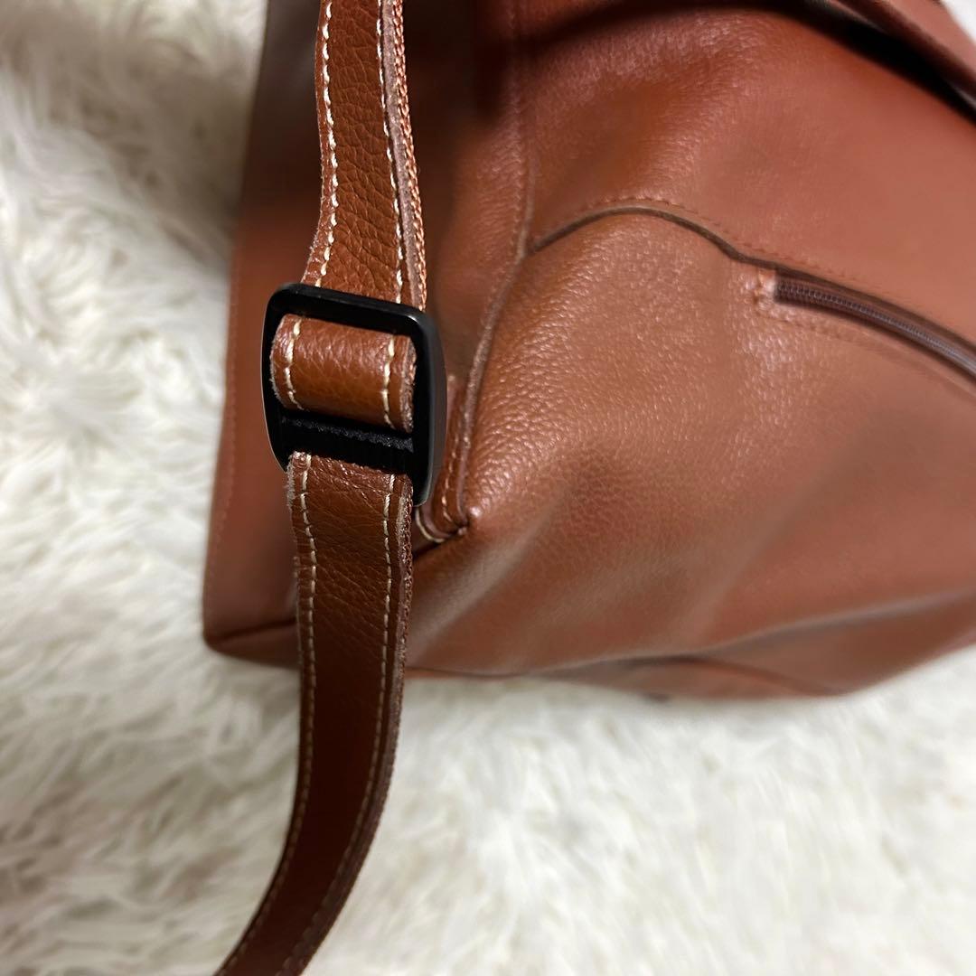 LONGCHANP オールレザー　リュック　デイパック　フローネ　ブラウン