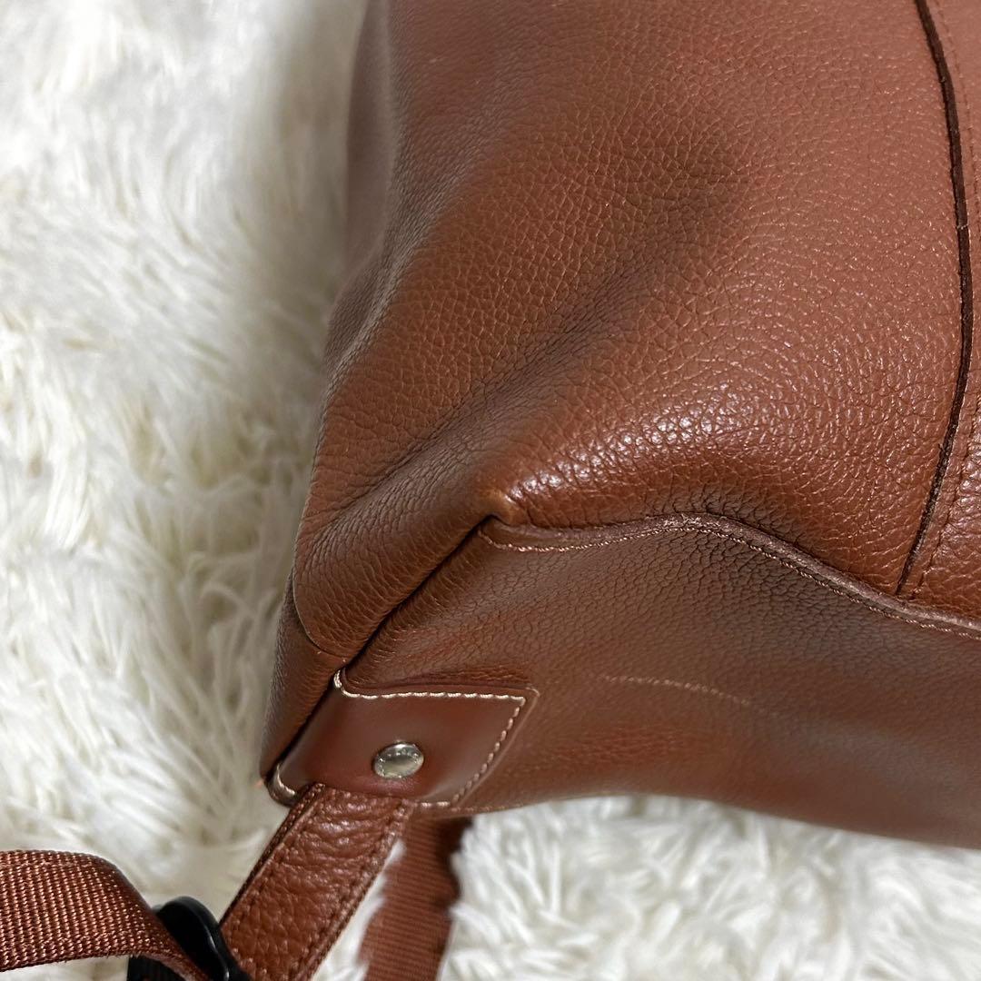 LONGCHANP オールレザー　リュック　デイパック　フローネ　ブラウン