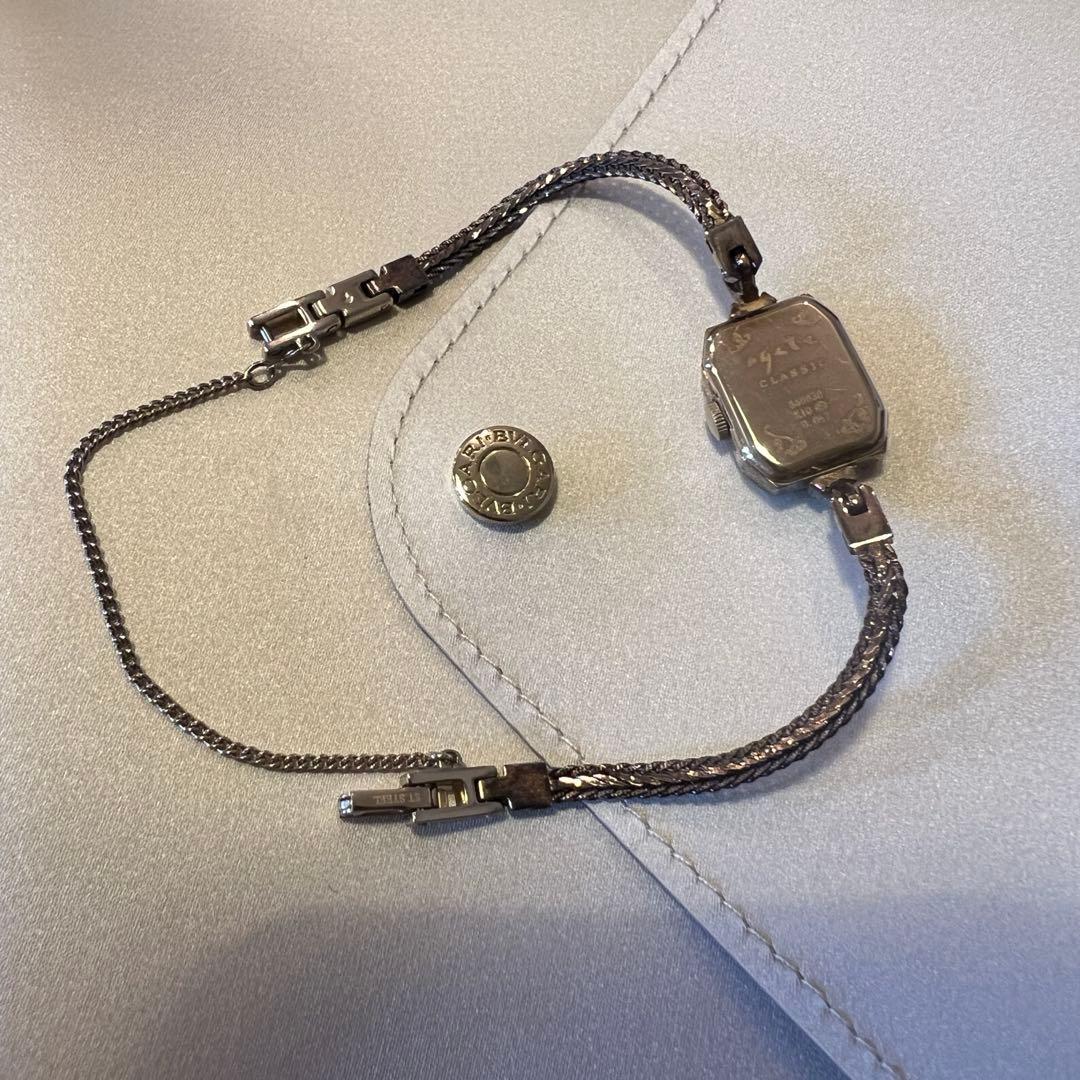 agete ゴールド スクエアフェイス ジュエリーウォッチ　アガットクラシック