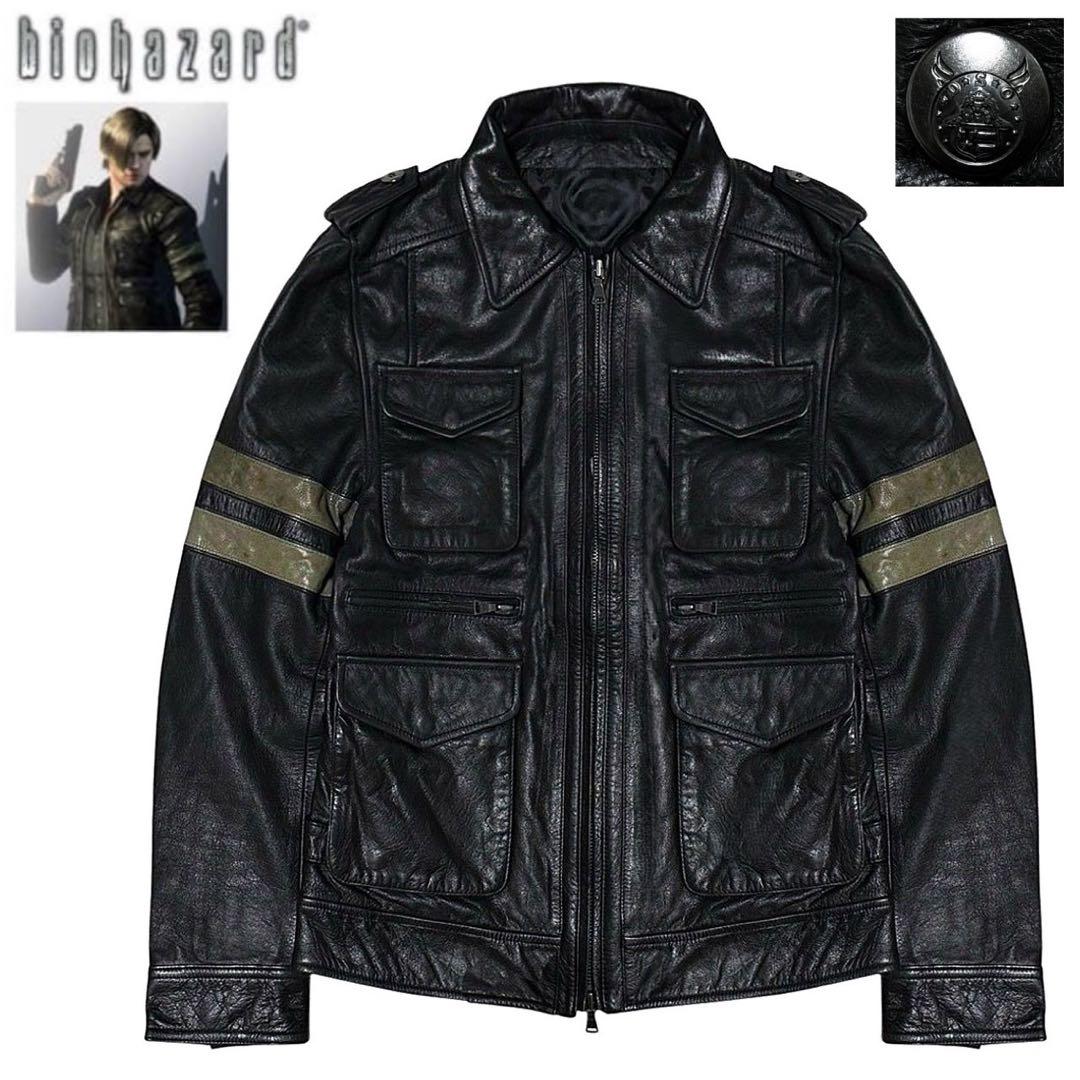 定10.5万 バイオハザード6 レオン S ケネディ 加工 レザージャケット L
