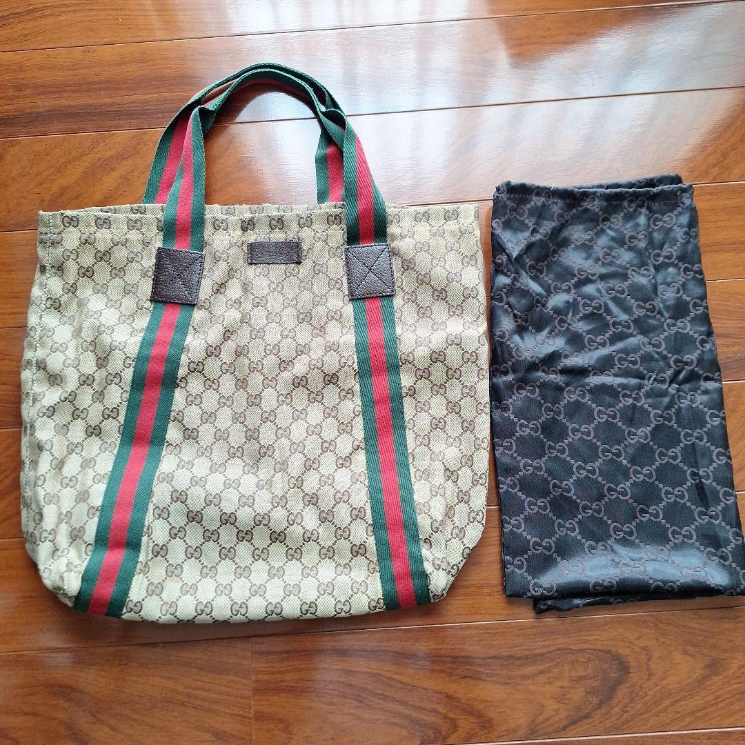 Gucci GGパターン トートバッグ 収納袋付き