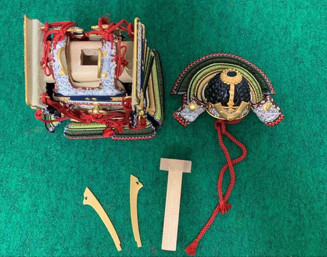 コンパクト　久月　萌黄裾濃威　1／6号　五月人形　卓上　ミニ　五月人形