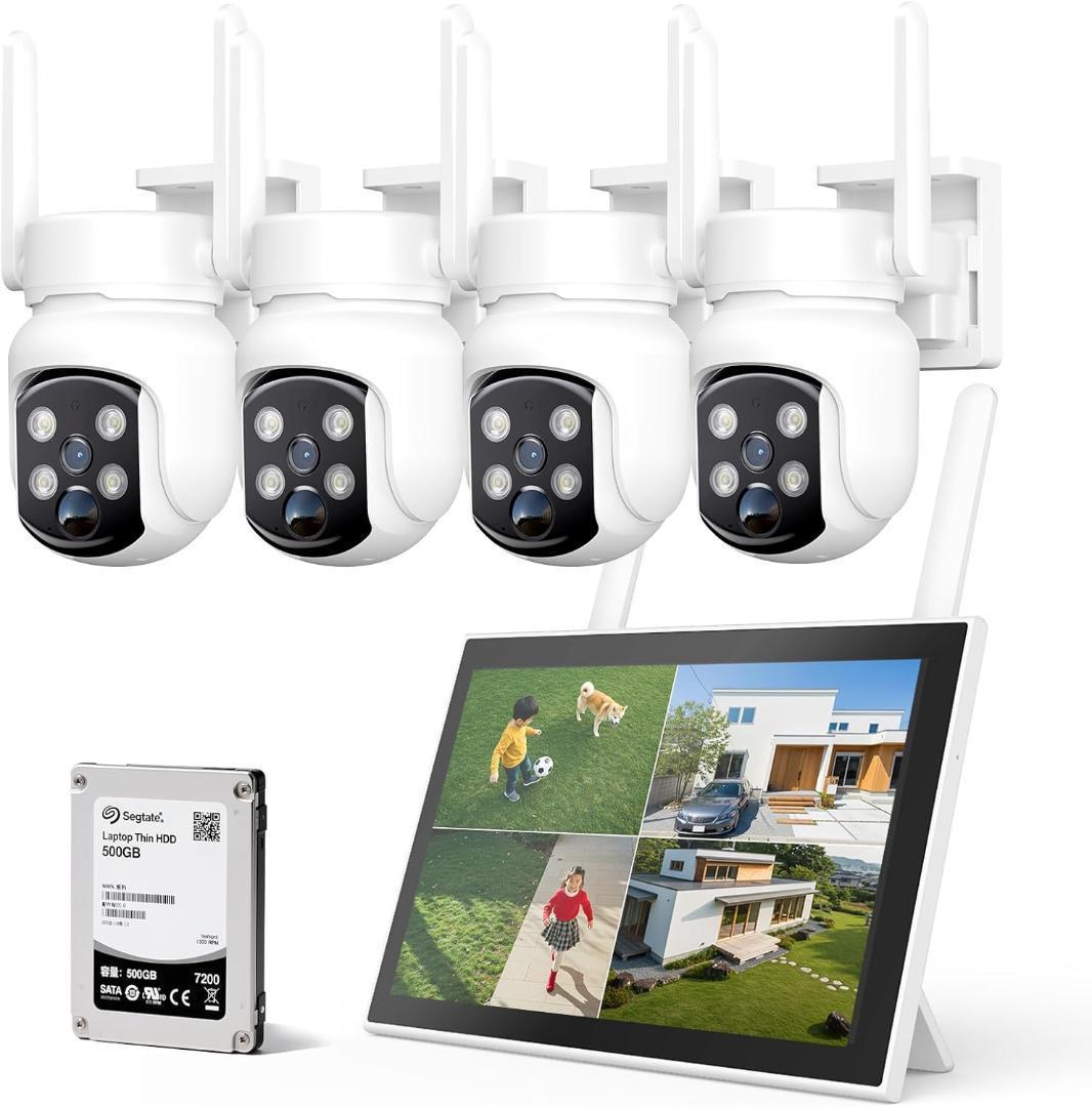 【開封・未使用】YESKAMOO 防犯カメラ ワイヤレス 屋外 4台セット #3