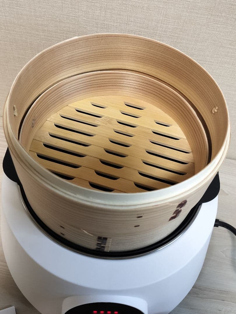 美品★OcrasiせいろO'MUSU 蒸し器 電気 21cm 火力調節 低温蒸し