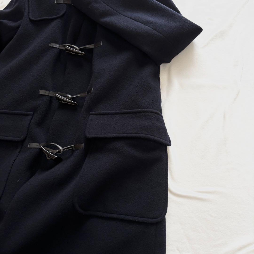 極美品☆セオリーリュクス 毛100% ダッフルコート ネイビー ダウンライナー付