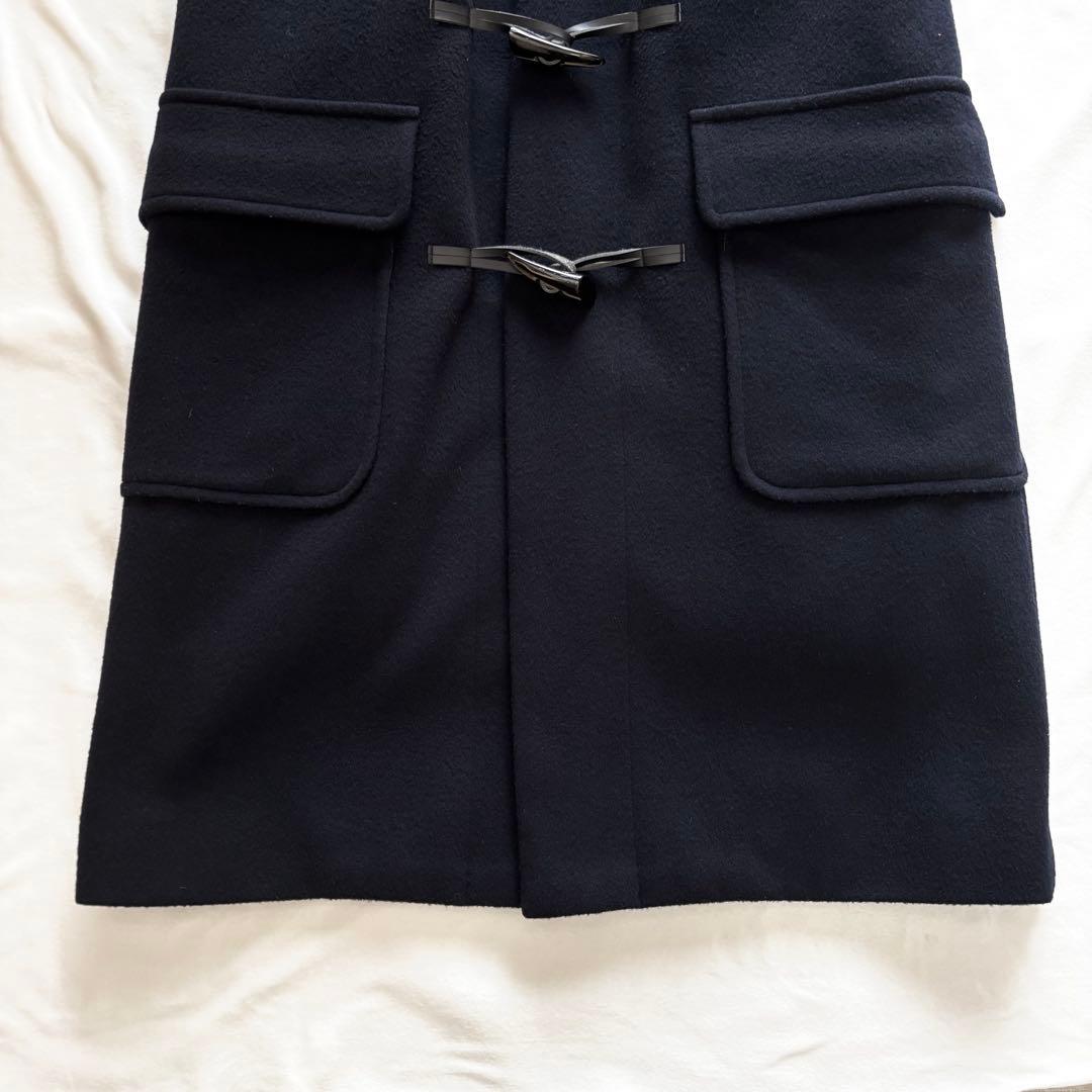 極美品☆セオリーリュクス 毛100% ダッフルコート ネイビー ダウンライナー付