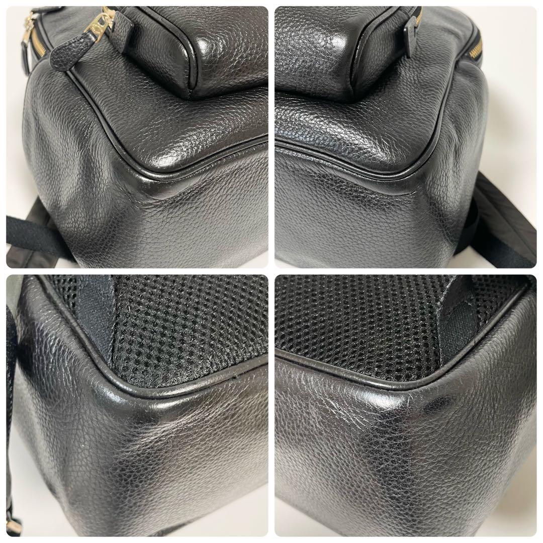 極美品✨️COACH リュック 2層式 A4 PC ペプルドレザー 黒 y2k