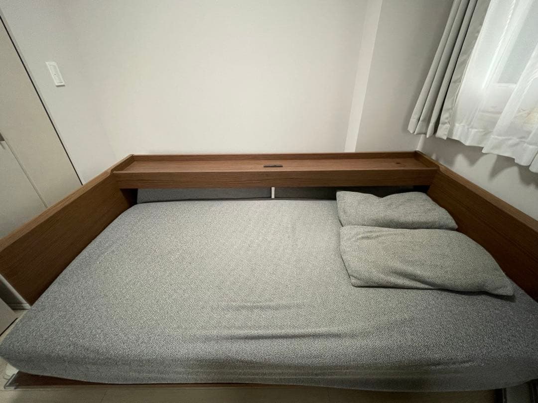 【じょい】ニトリ　3Way ベッドソファ(B1-USB GY/MBR)