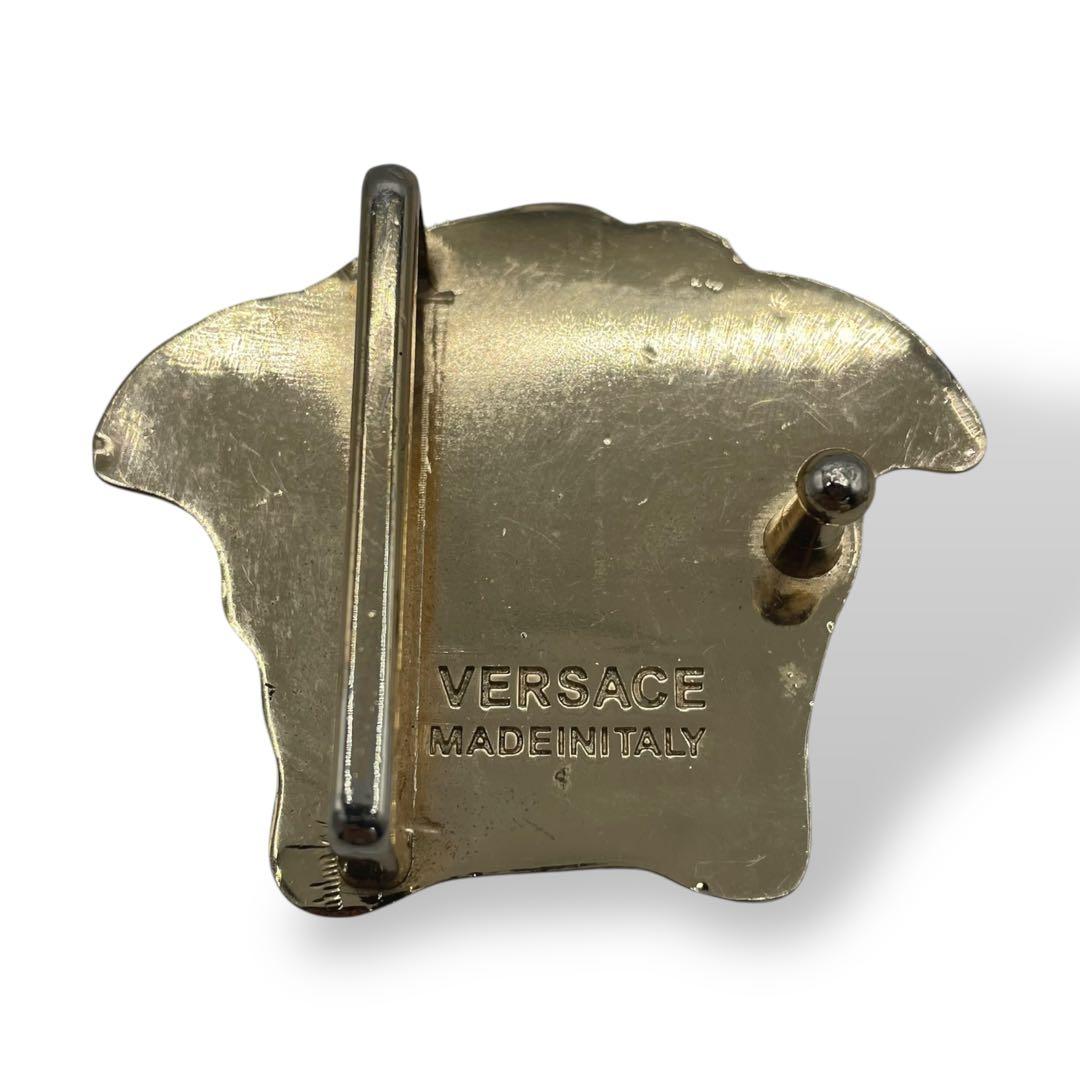 美品　ヴェルサーチ　ベルト　バックル　メデューサ　イタリア製　ゴールド