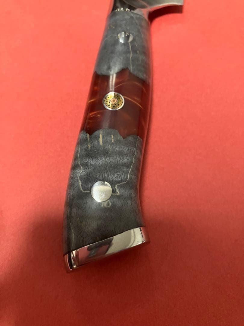 V金10号73層ダマスカス 筋引包丁 G10＋レジン柄 270mm