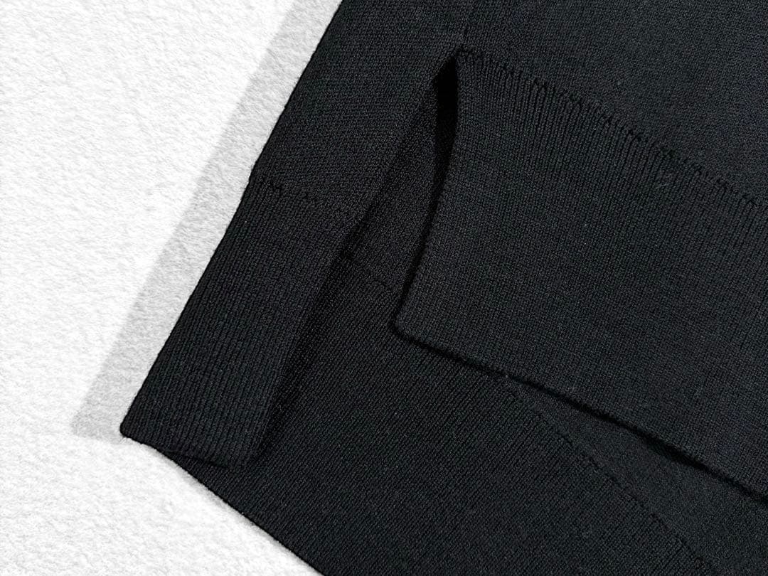 極美品 AP STUDIO ウール100% クルーネックニット ブラック 上質