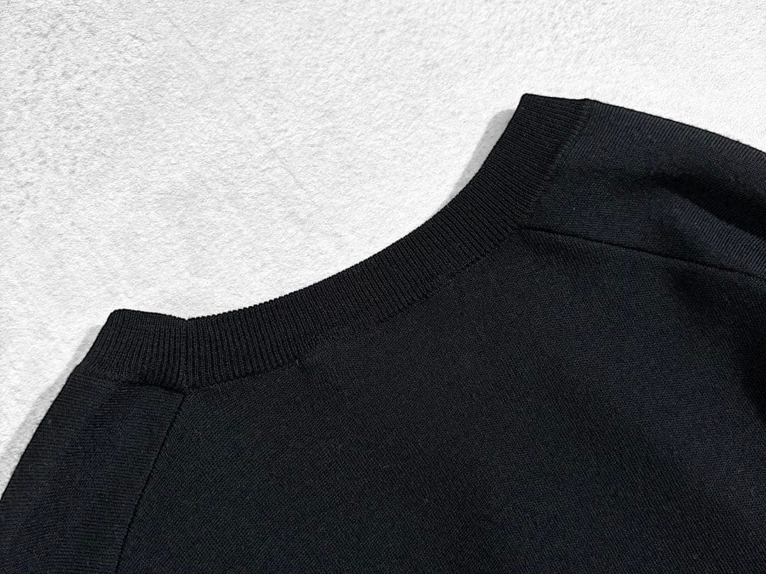 極美品 AP STUDIO ウール100% クルーネックニット ブラック 上質