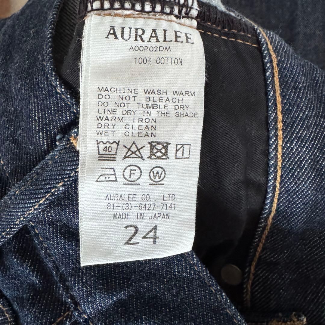 AURALEE HARD TWIST DENIM 5P PANTS 24インチ