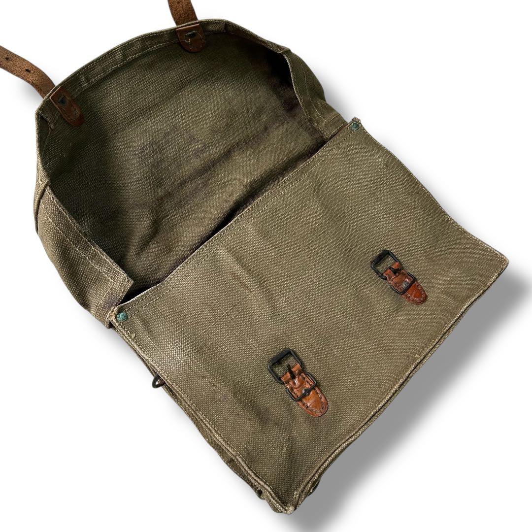 フランス軍 実物 M35 アンモバッグ 40~50s ミュゼット型 ショルダー