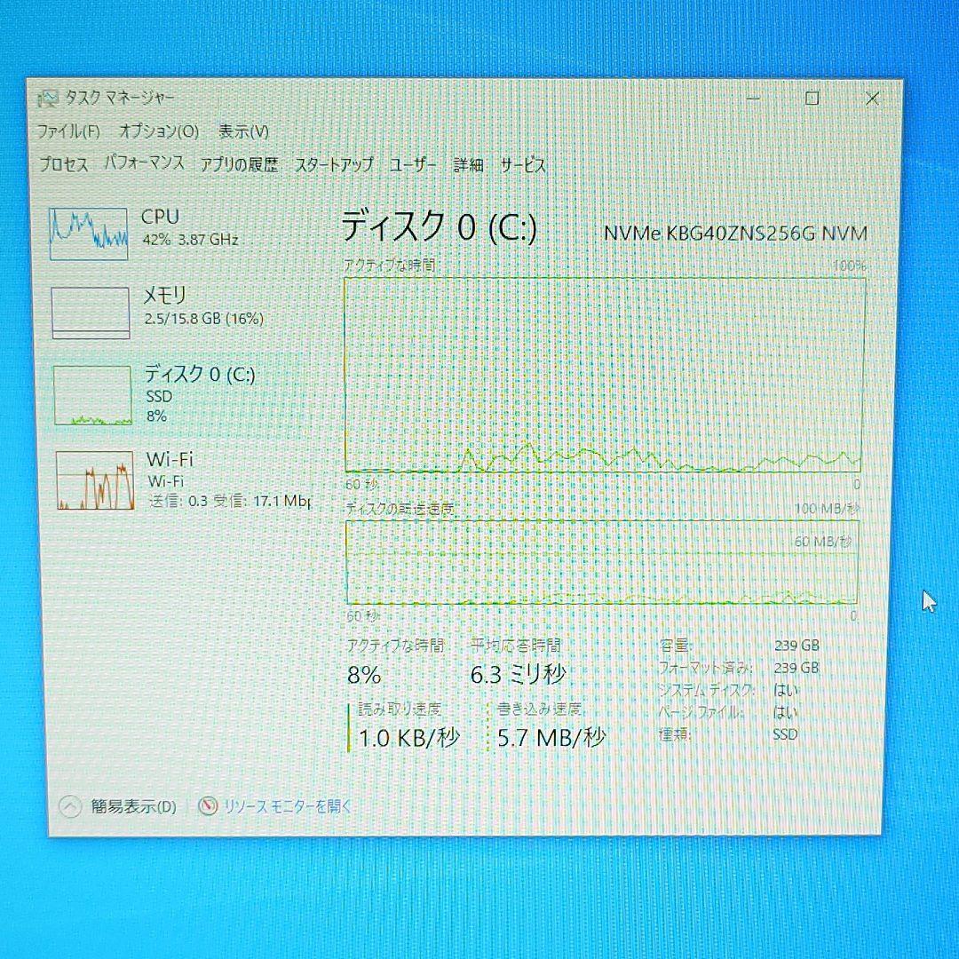 Windowsデスクトップ DELL Win10 Pro i5 8500 M.2 SSD256GB 16GB