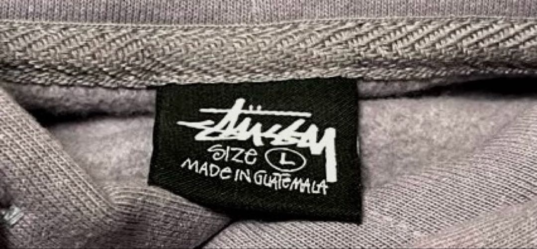 【希少】STUSSY 裏毛 センターロゴ プルオーバーパーカー Lサイズ