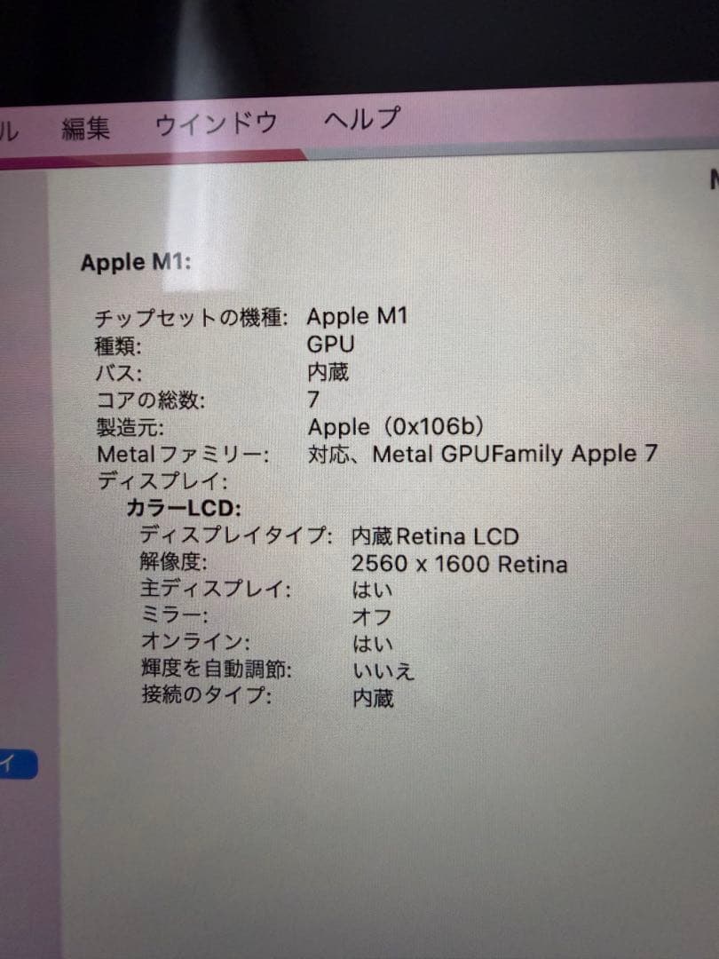 【超美品！】Apple MacBook Air 16GB/256GB