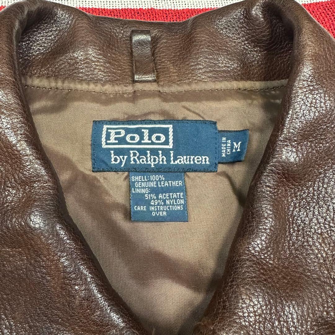 名作 ラルフローレン A2レザージャケット ブラウン フライトジャケット 90s