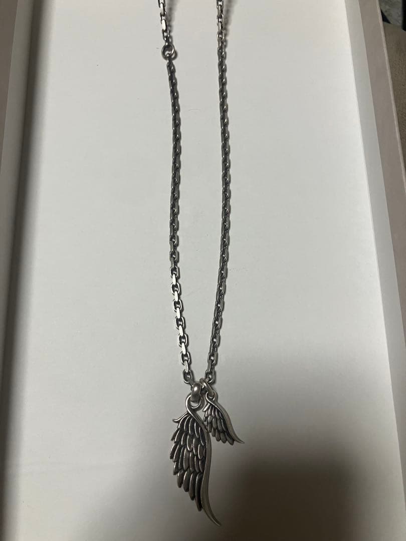 アクアシルバー　ネックレス　フェザートップ