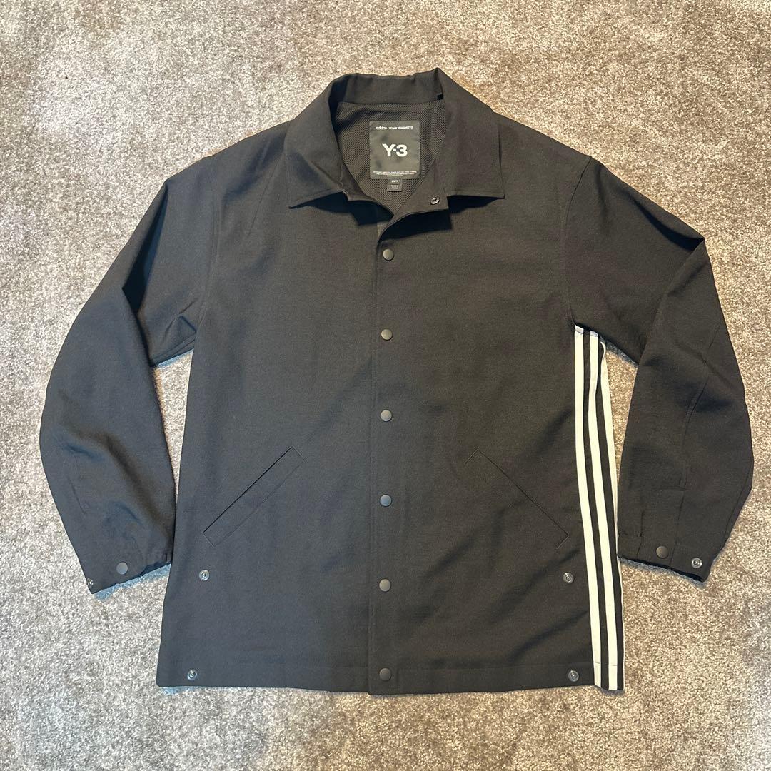 Y-3 ブラック コート ストライプデザイン