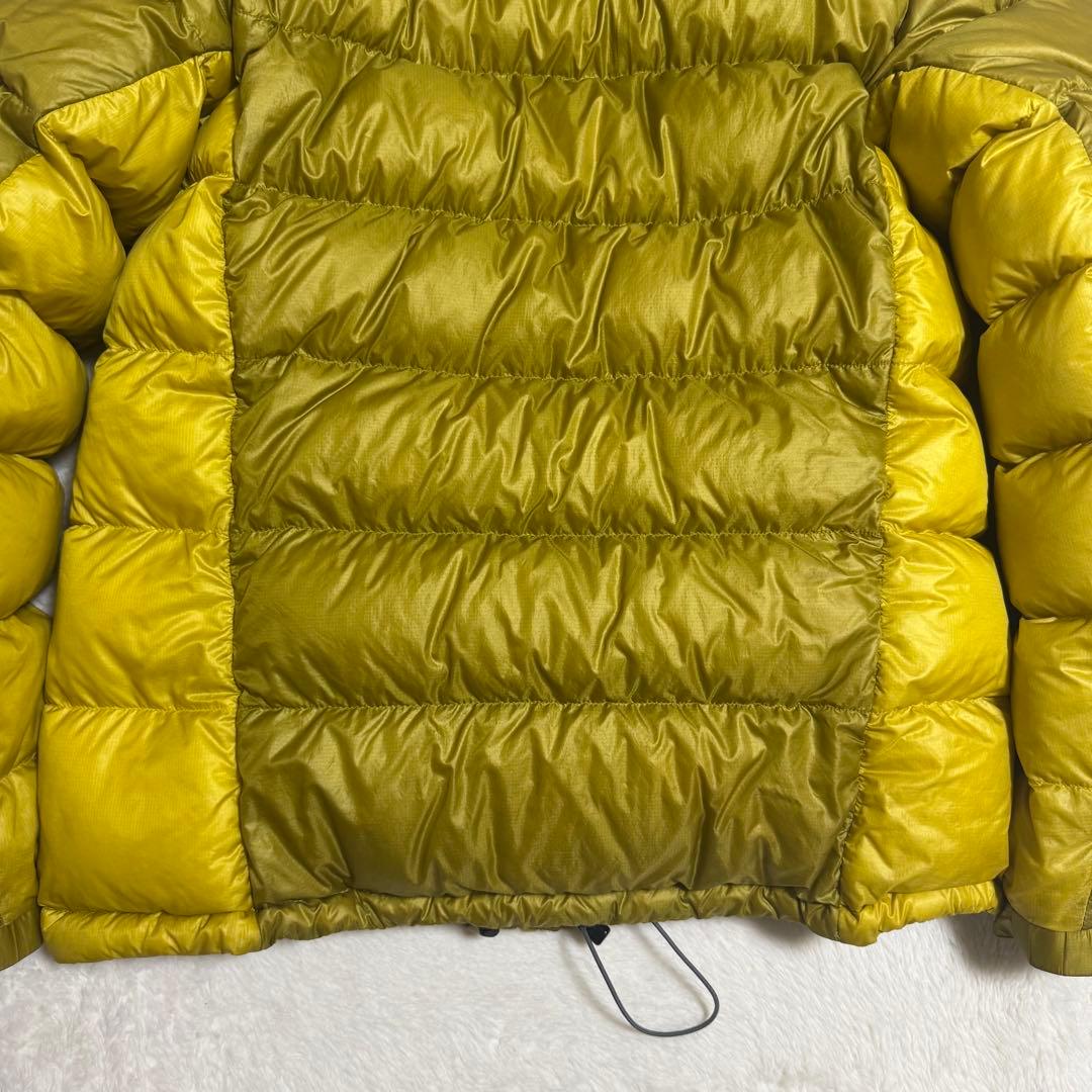 極美品モンベル800FP アルパインダウンパーカ黄L短丈y2kドローコード