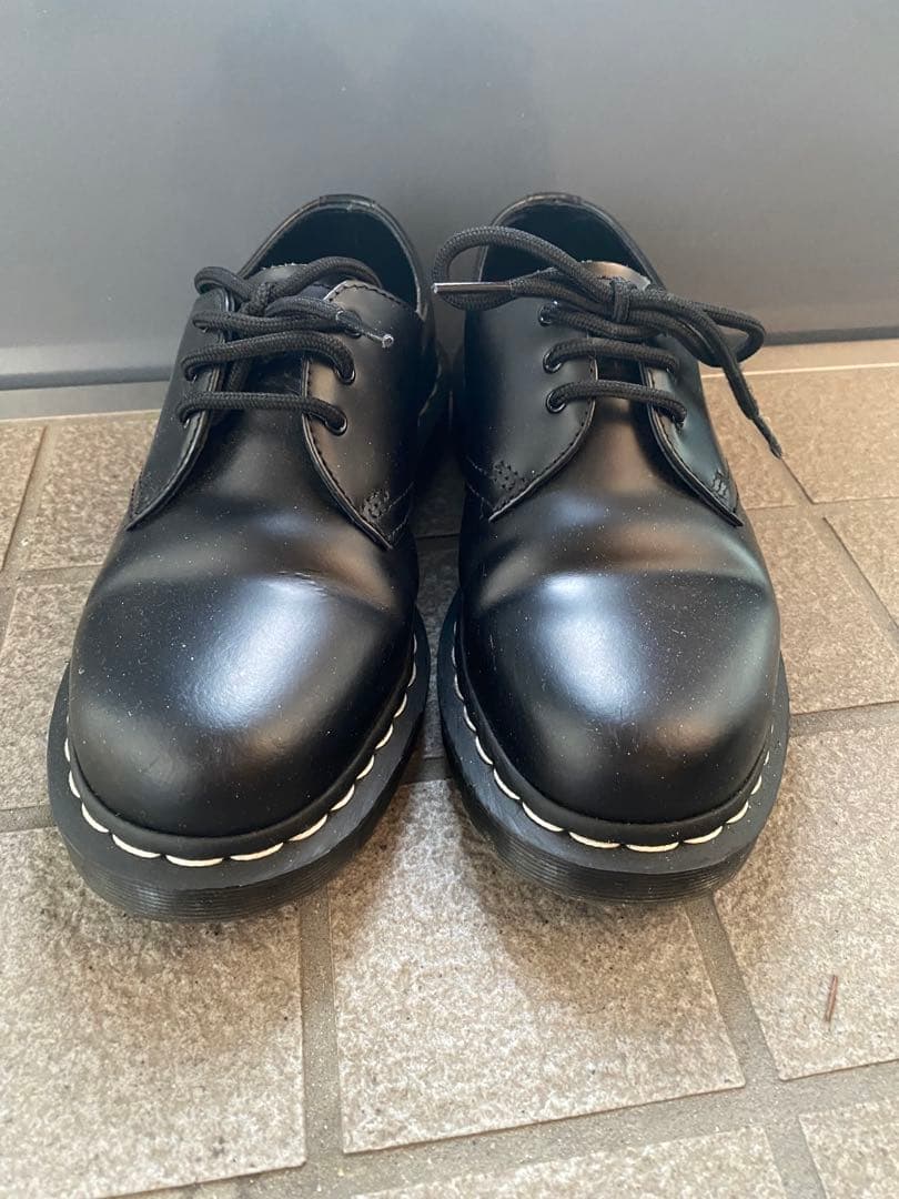 ドクターマーチン 革靴 ローファー UK5 ホワイトスケッチ 黒