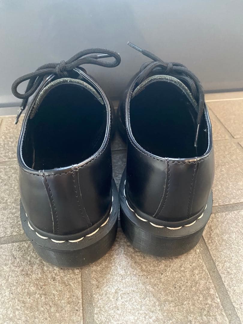 ドクターマーチン 革靴 ローファー UK5 ホワイトスケッチ 黒