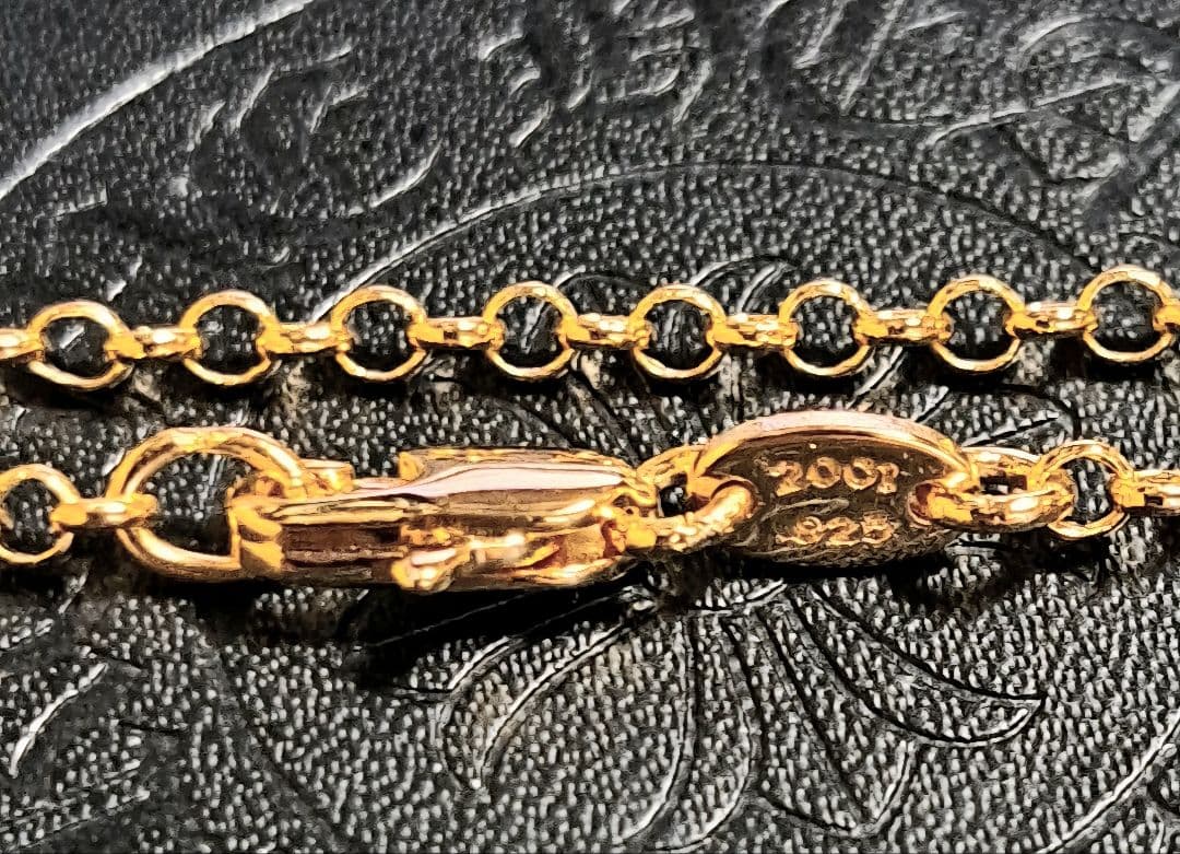 クロムハーツ CHクロス ベビーファットチャーム 1p×ロールチェーン 22K