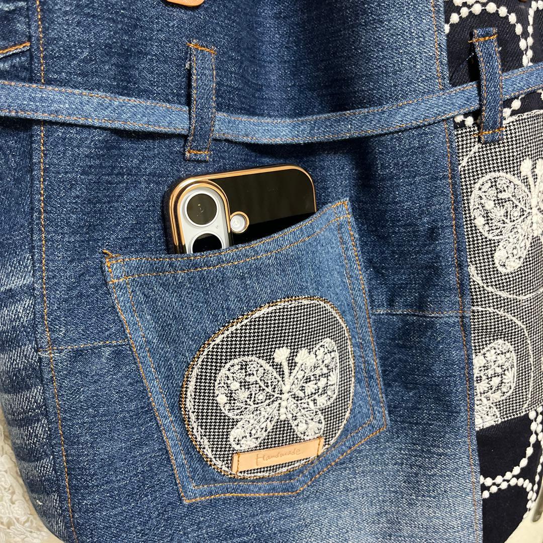 ミナペルホネン Poco bag 《タンバリン&フォレストwingリメイクデニム