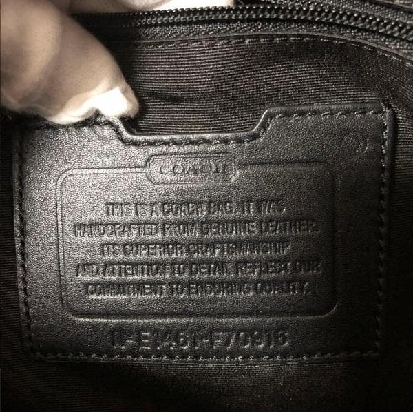 COACH コーチ F70916／2WAY オールレザーブリーフトートバッグ／黒