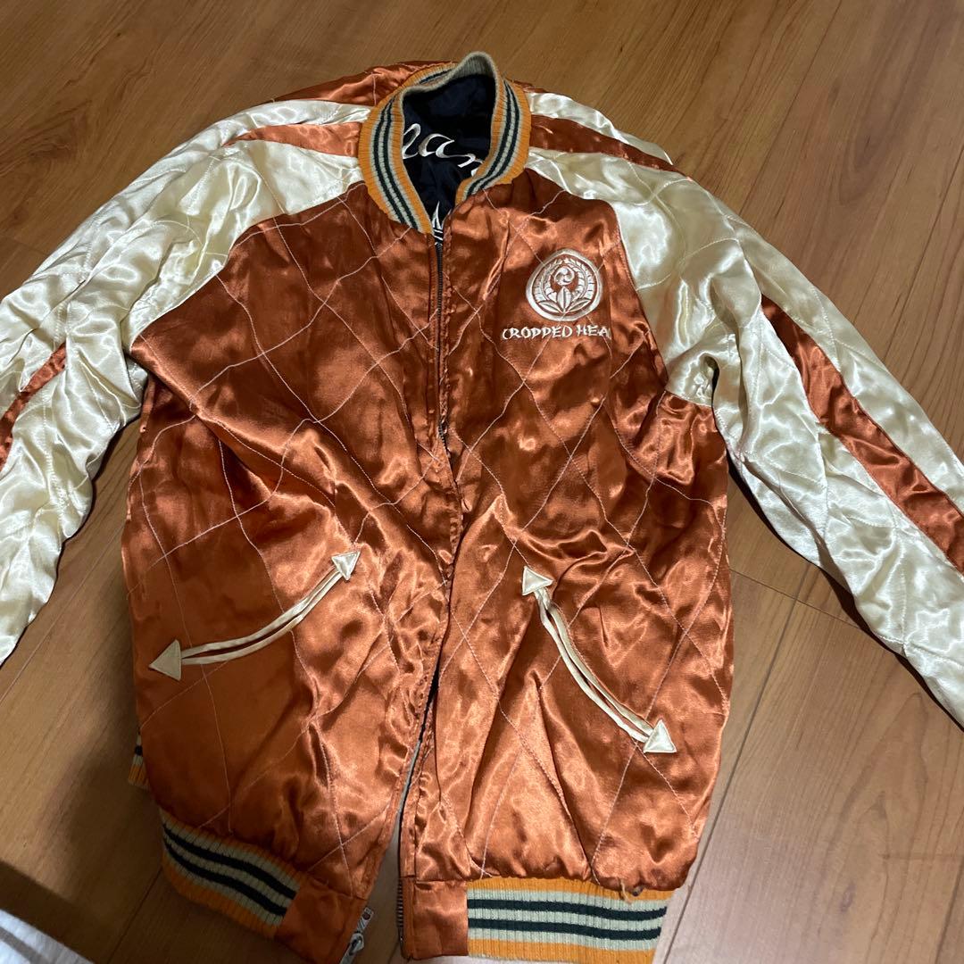 最終値下げ　 クロップドヘッズリバーシブル　龍サテン スカジャン 日本製