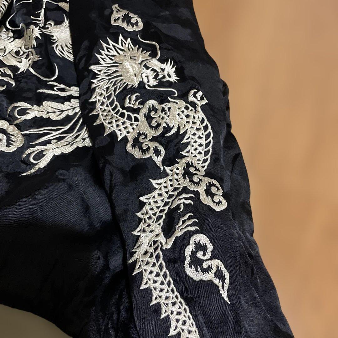 最終値下げ　 クロップドヘッズリバーシブル　龍サテン スカジャン 日本製